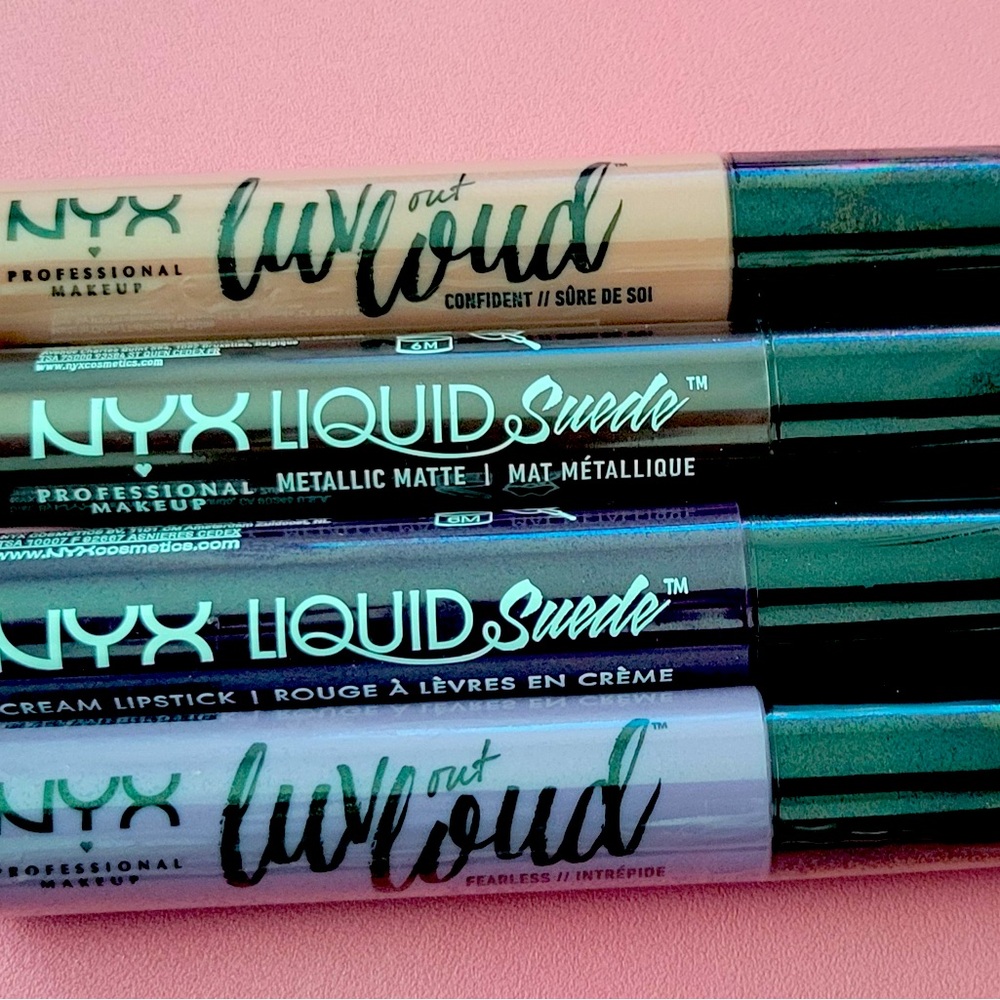 NYX Tan and Black Lipstick Set Bold Colors New
